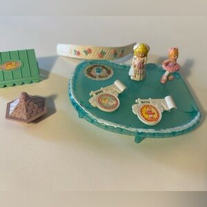 Fisher Price Vintage 1988 Precious Places ballerina, bride, ice skating pond